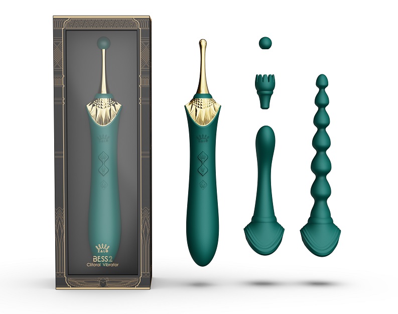 Zalo - Bess 2 Heating Dual Vibrator - Turquoise Green photo-16