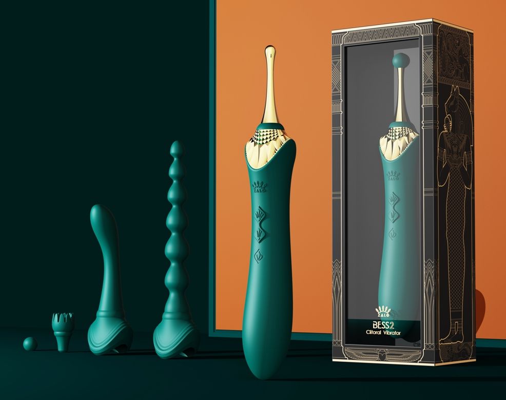 Zalo - Bess 2 Heating Dual Vibrator - Turquoise Green photo-17