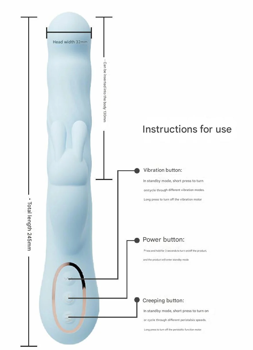 MyToys - MyWave Wriggling Vibrator - Blue photo-11