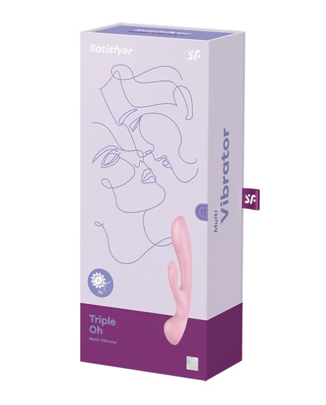 Satisfyer - Triple Oh Rabbit Vibrator - Pink photo-5