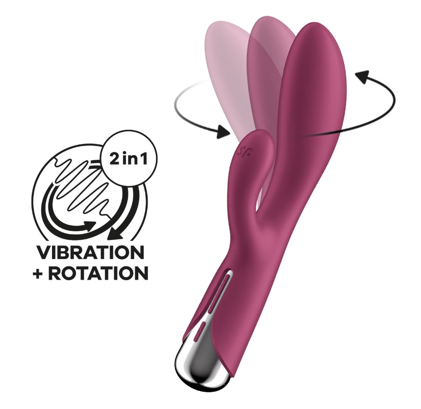 Satisfyer - Spinning Rabbit 1 Vibrator - Red photo-2