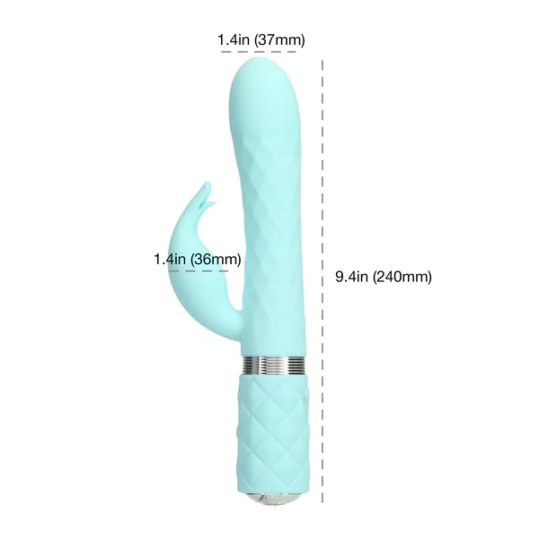 Pillow Talk - Lively Rabbit Vibrator – Teal photo-5