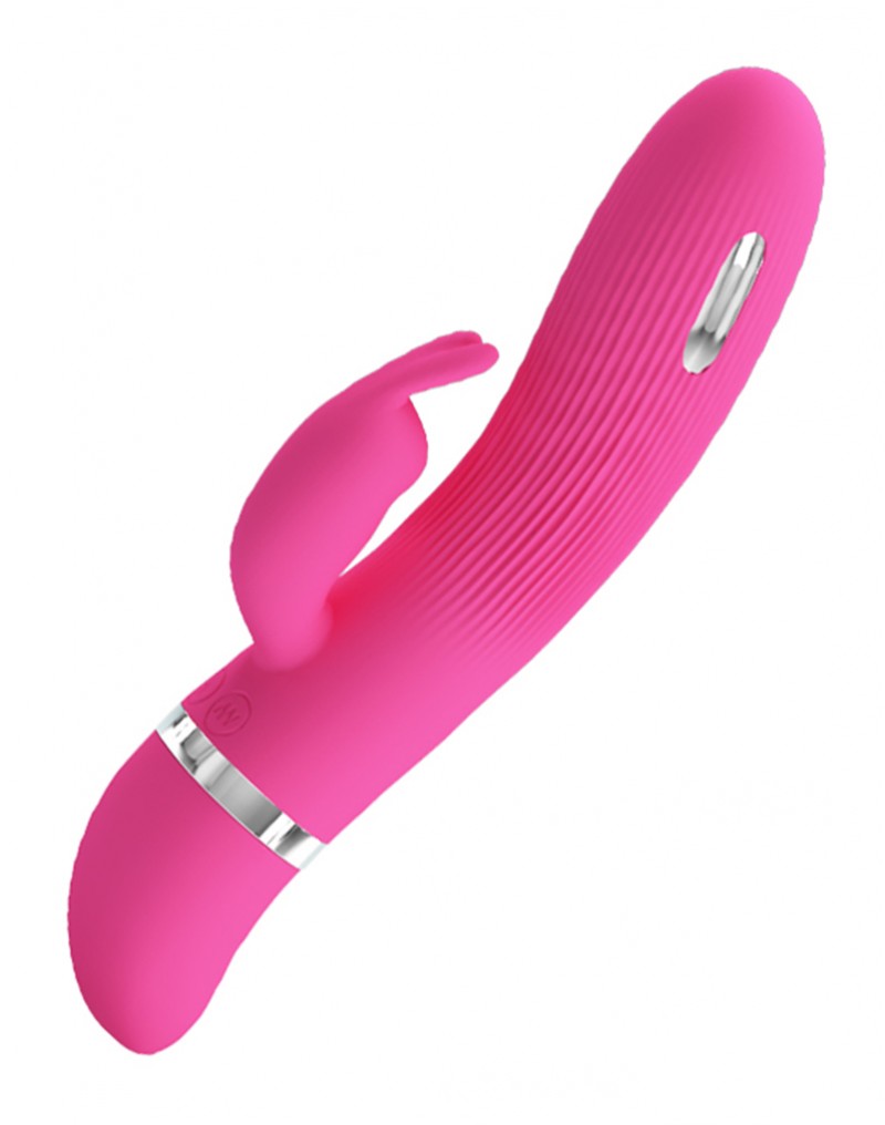 Pretty Love - Ingram Rabbit Vibrator w Electric Shock - Pink photo-5