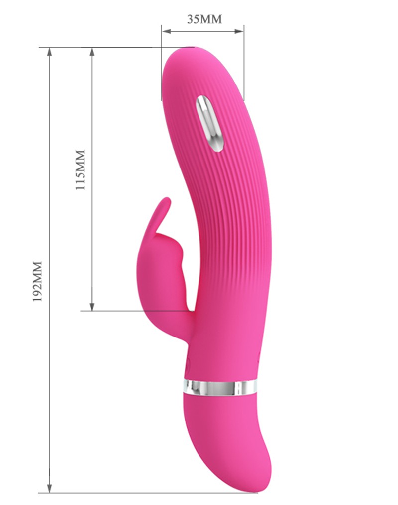 Pretty Love - Ingram Rabbit Vibrator w Electric Shock - Pink photo-7