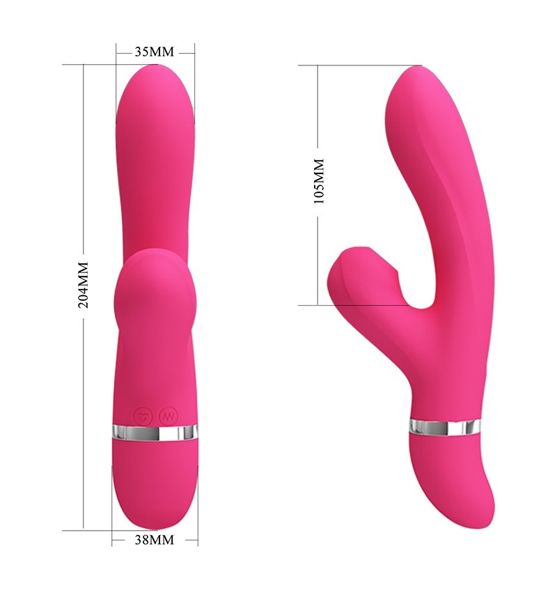 Pretty Love - Willow Rabbit Vibrator w Sucking - Pink photo-7