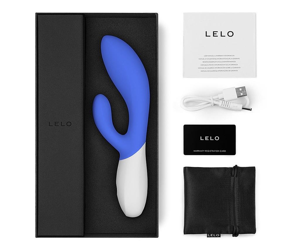 Lelo - Ina Wave 2 Rabbit Vibrator - Blue photo-8