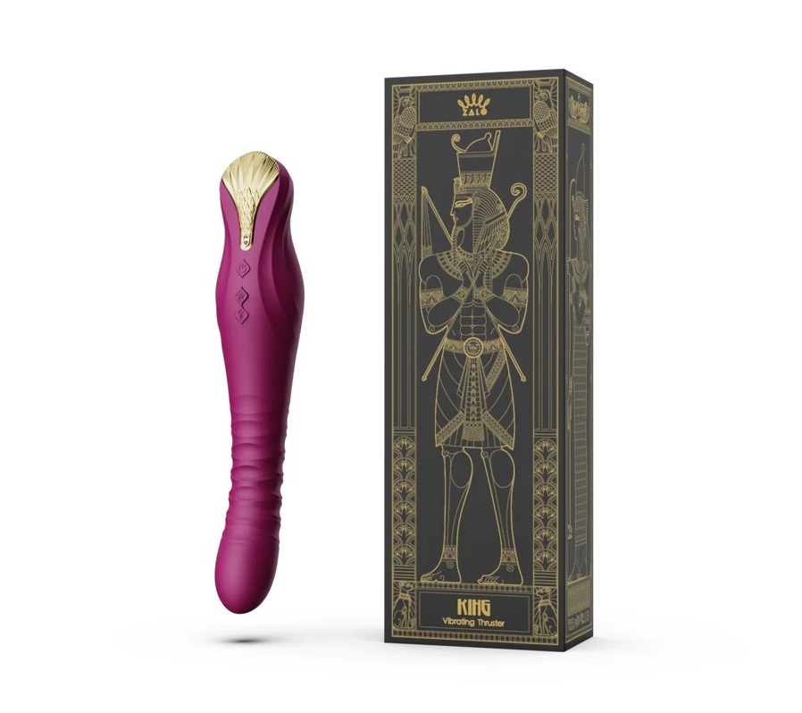 Zalo - King APP Thrusting Vibrator - Velvet Purple photo-12