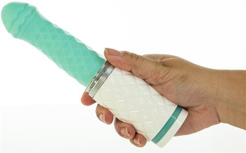 Pillow Talk - Feisty Thrusting Vibrator - Teal photo-2