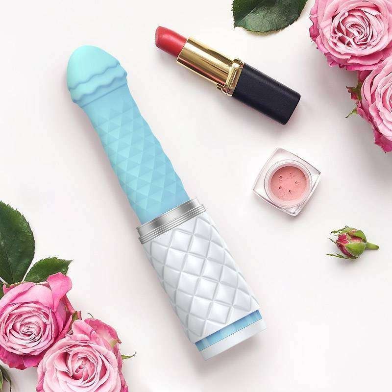 Pillow Talk - Feisty Thrusting Vibrator - Teal photo-6