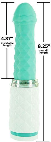 Pillow Talk - Feisty Thrusting Vibrator - Teal photo-8