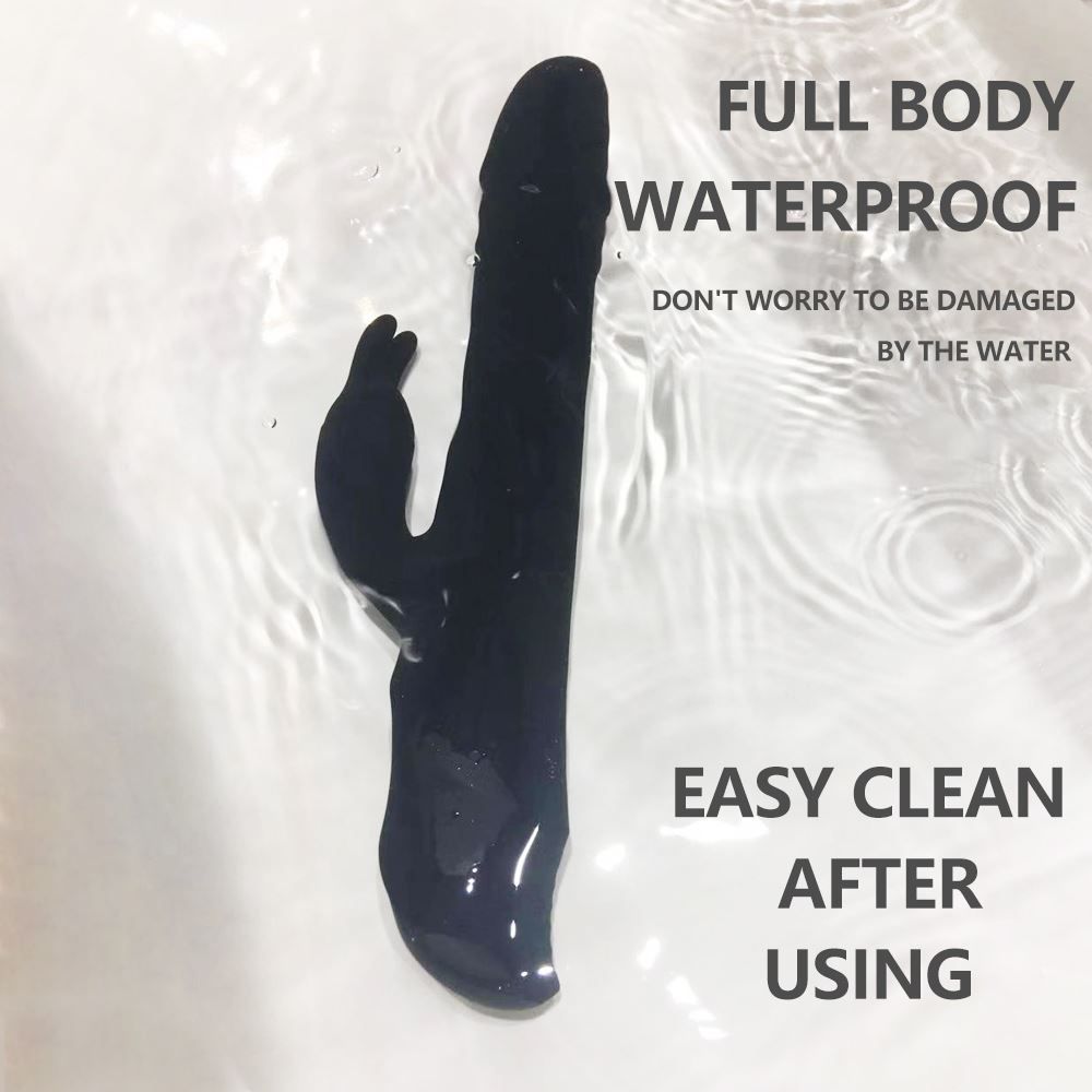 Drywell - Rotating & Thrusting Rabbit Vibrator - Black photo-3