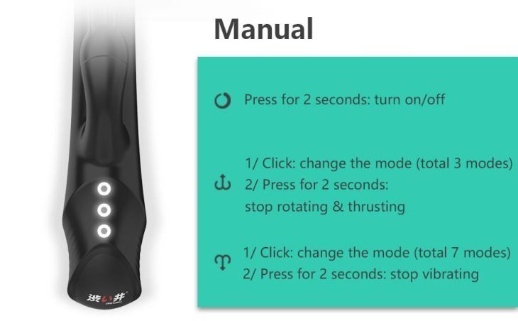 Drywell - Rotating & Thrusting Rabbit Vibrator - Black photo-9