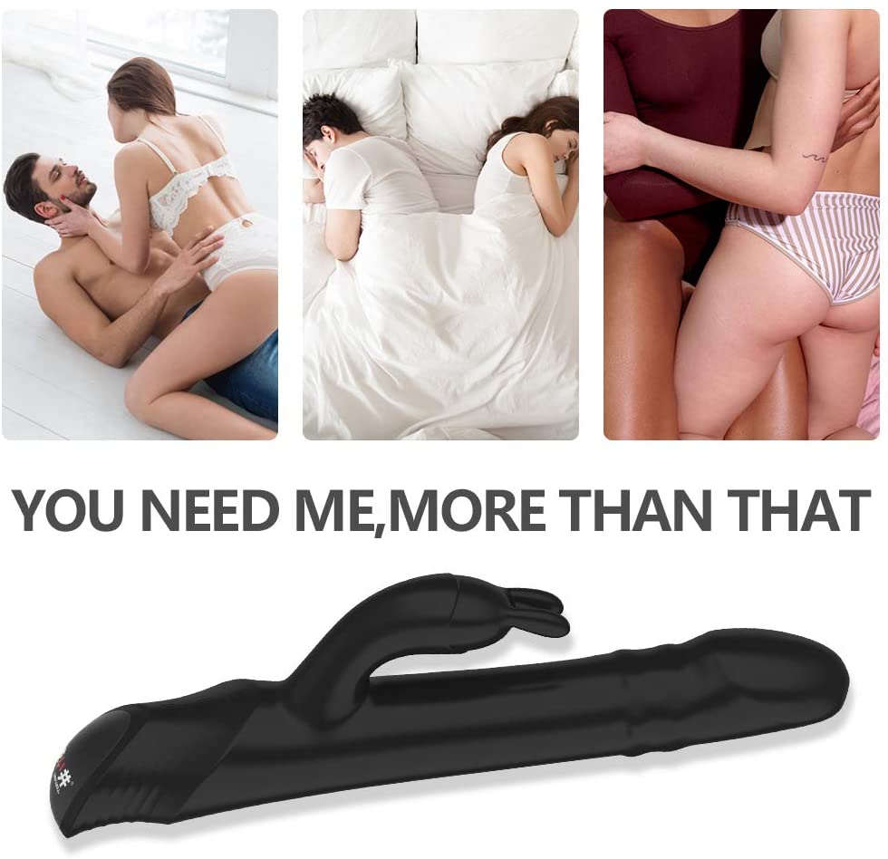 Drywell - Rotating & Thrusting Rabbit Vibrator - Black photo-10