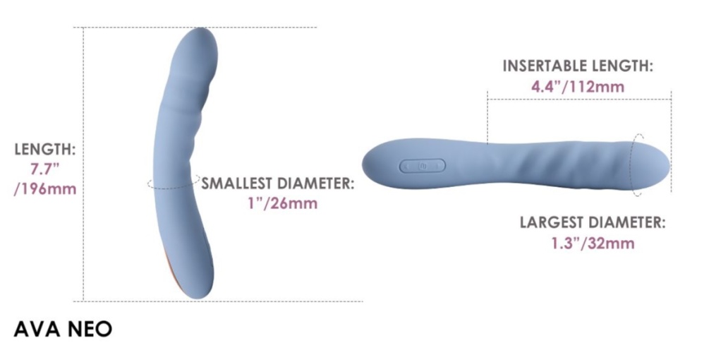 SVAKOM - Ava Neo Interactive Thrusting Vibrator - Cornflower Blue photo-13