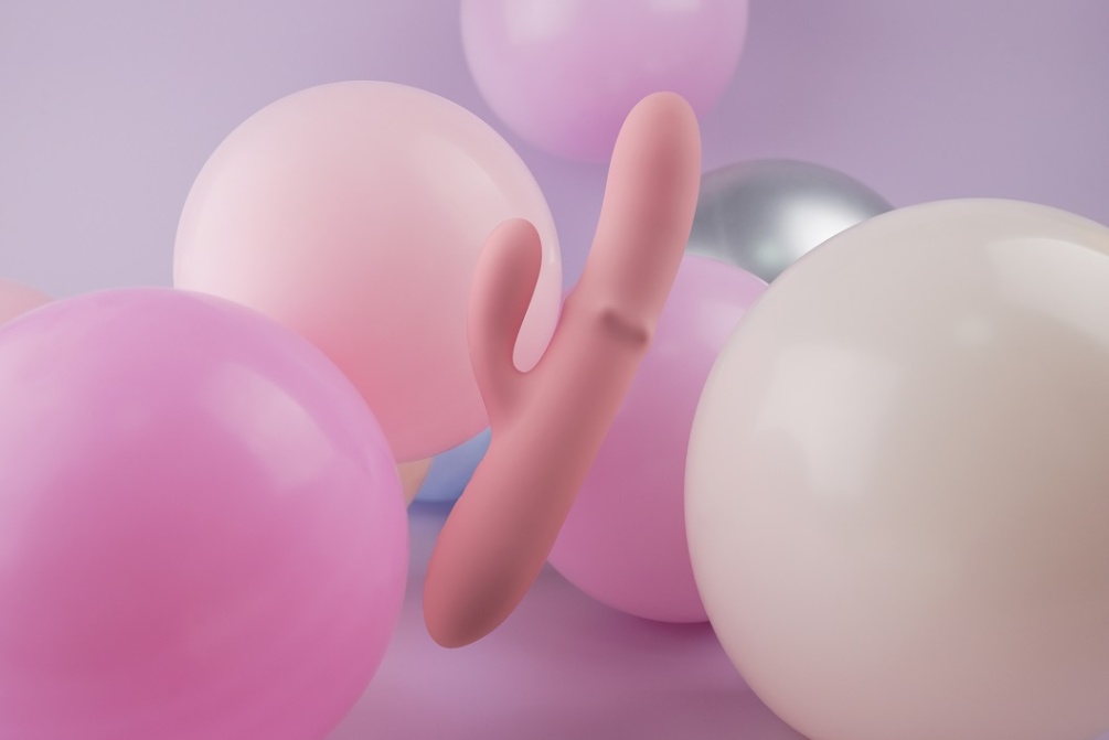 SVAKOM - Mora Neo Interactive Rabbit Vibrator - Peach Pink photo-8