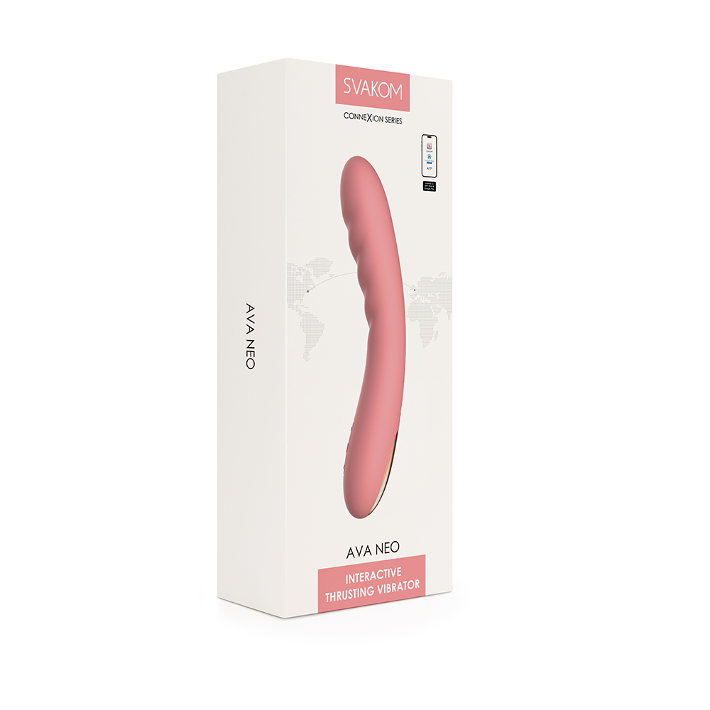 SVAKOM - Ava Neo Interactive Thrusting Vibrator - Peach Pink photo-14