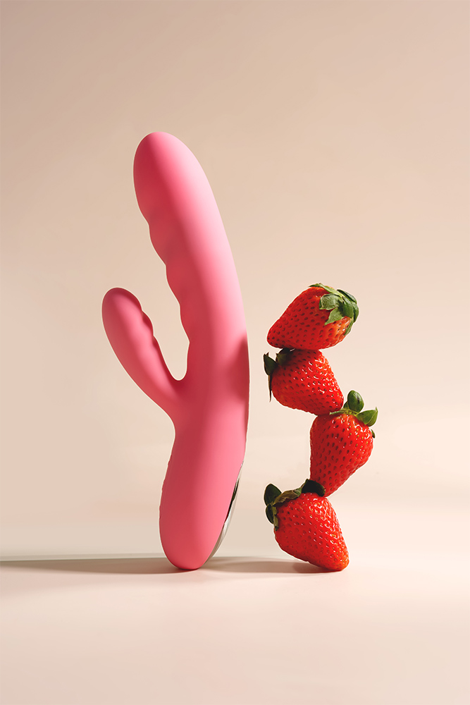 SVAKOM - Avery Thrusting Rabbit Vibrator - Strawberry Pink photo-10 SVAKOM - Avery Thrusting Rabbit Vibrator - Strawberry Pink photo-10