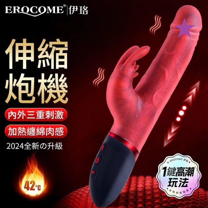 Erocome - Canismajor Pro Thrust Realistic Vibrator - Red photo-2