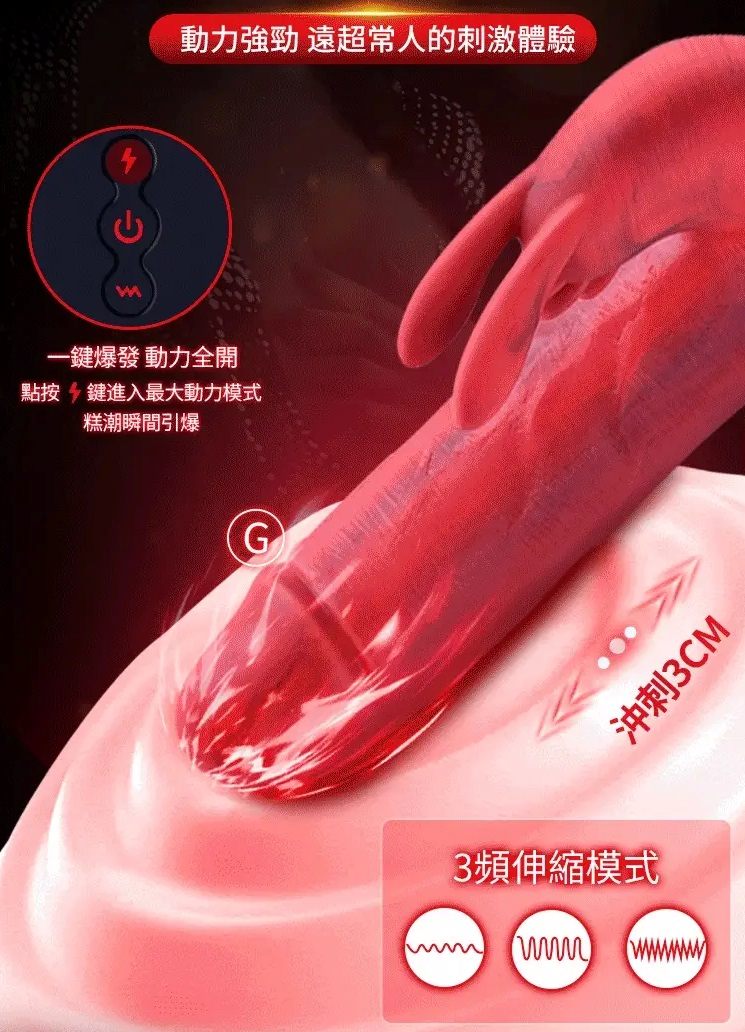 Erocome - Canismajor Pro Thrust Realistic Vibrator - Red photo-11