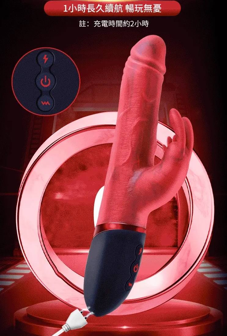 Erocome - Canismajor Pro Thrust Realistic Vibrator - Red photo-12