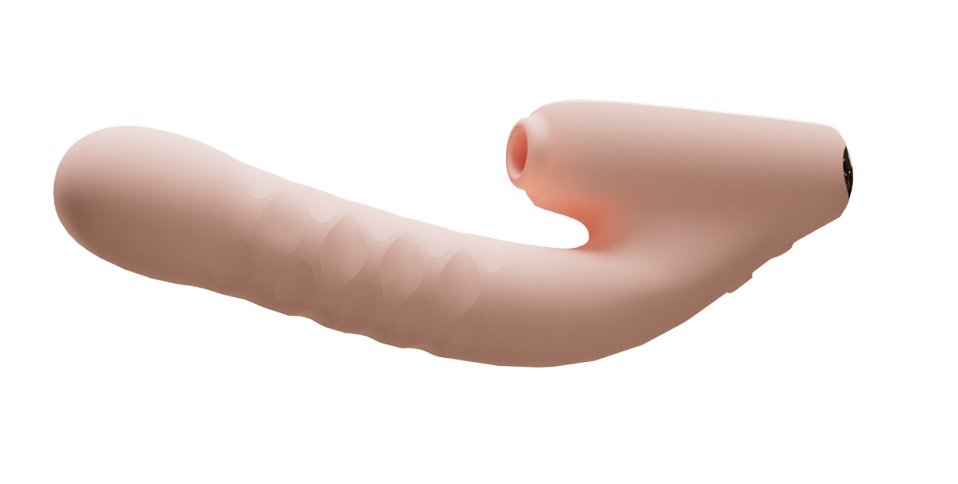 Qingnan - Thrusting Vibrator w Suction #7 - Flesh Pink photo-4