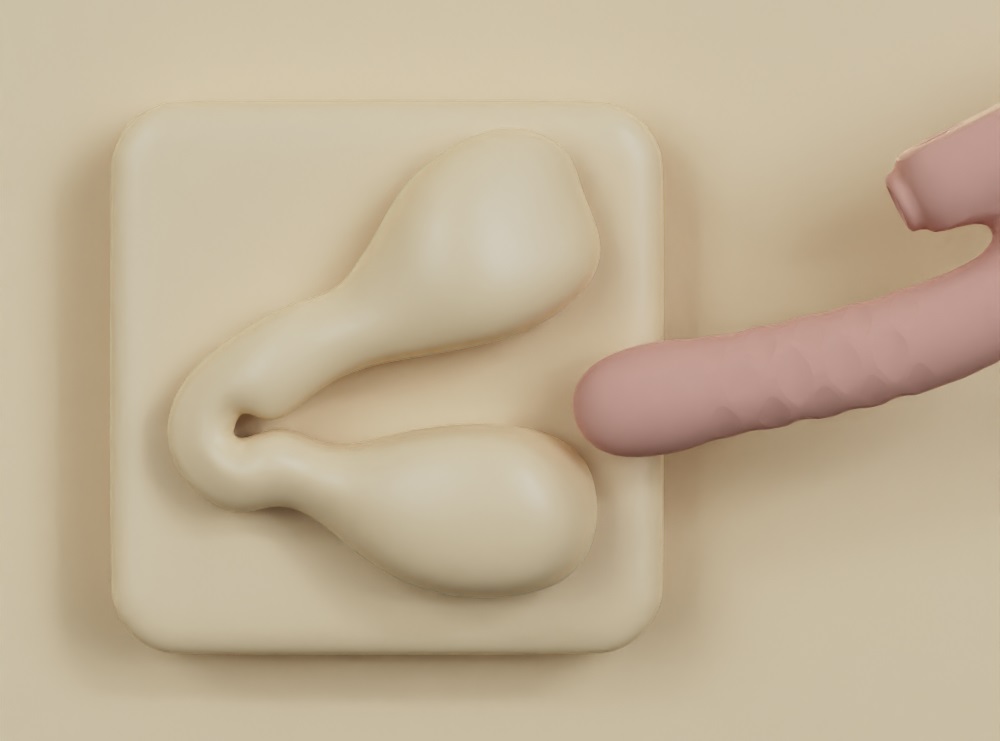 Qingnan - Thrusting Vibrator w Suction #7 - Flesh Pink photo-13