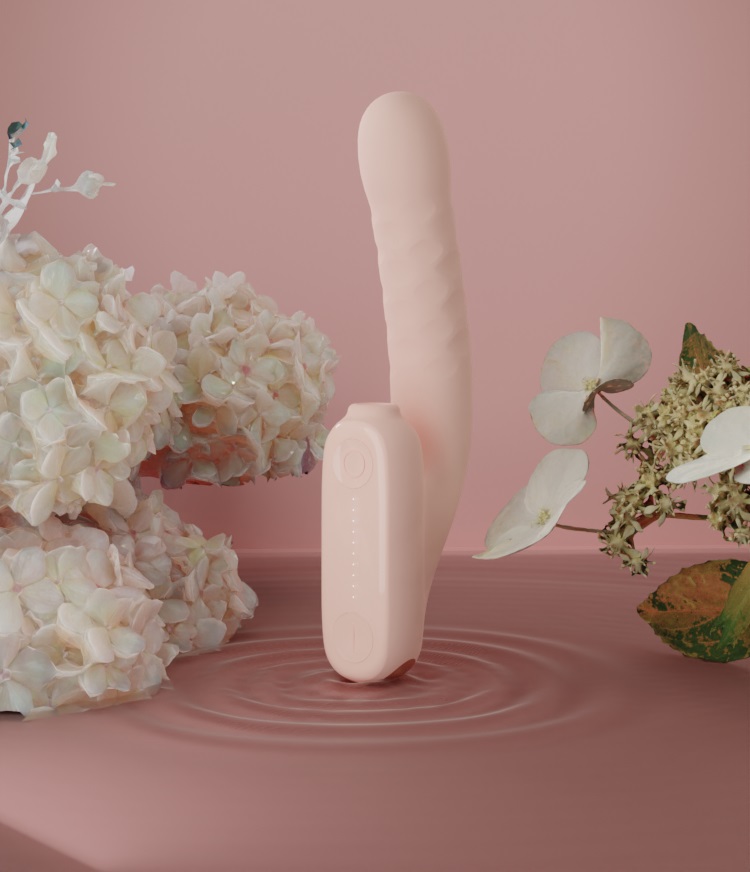 Qingnan - Thrusting Vibrator w Suction #7 - Flesh Pink photo-16