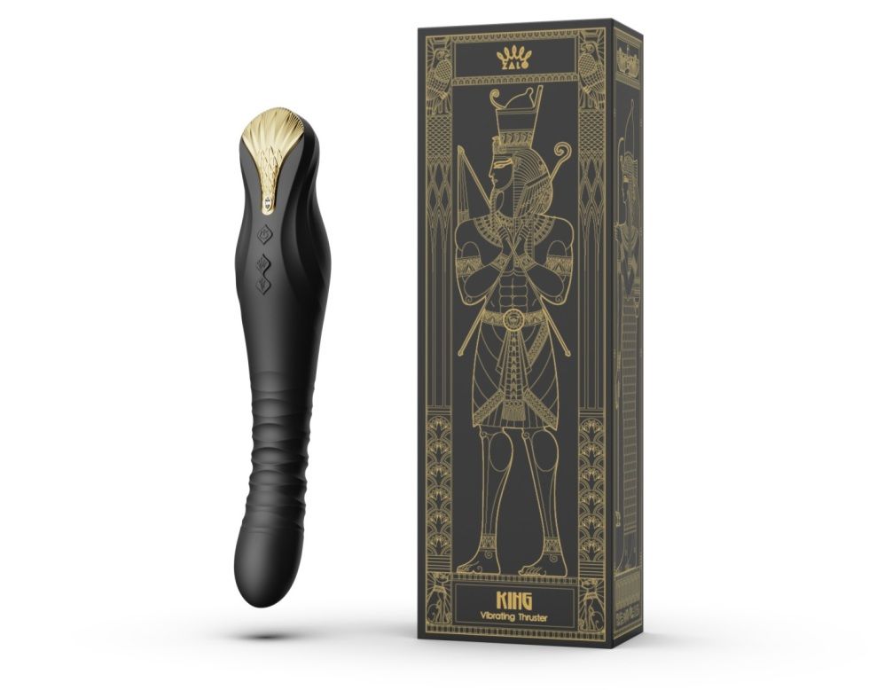 Zalo - King APP Thrusting Vibrator - Obsidian Black photo-16