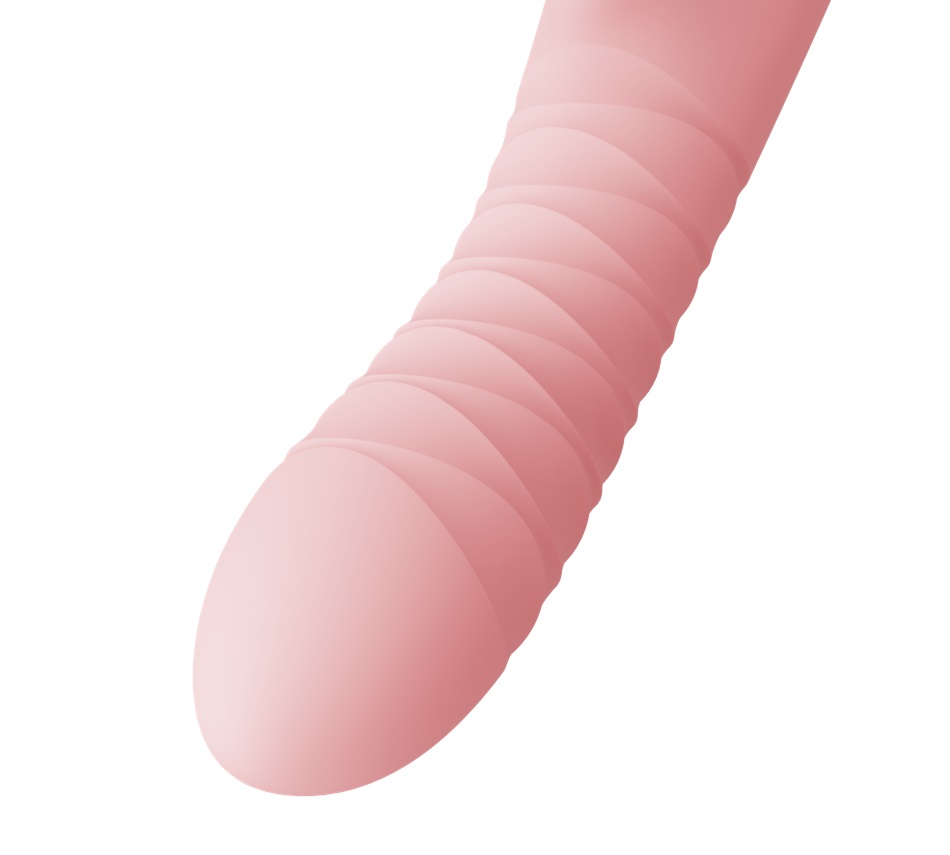 Zalo - Rose Thruster Rabbit Vibrator - Strawberry Pink photo-4