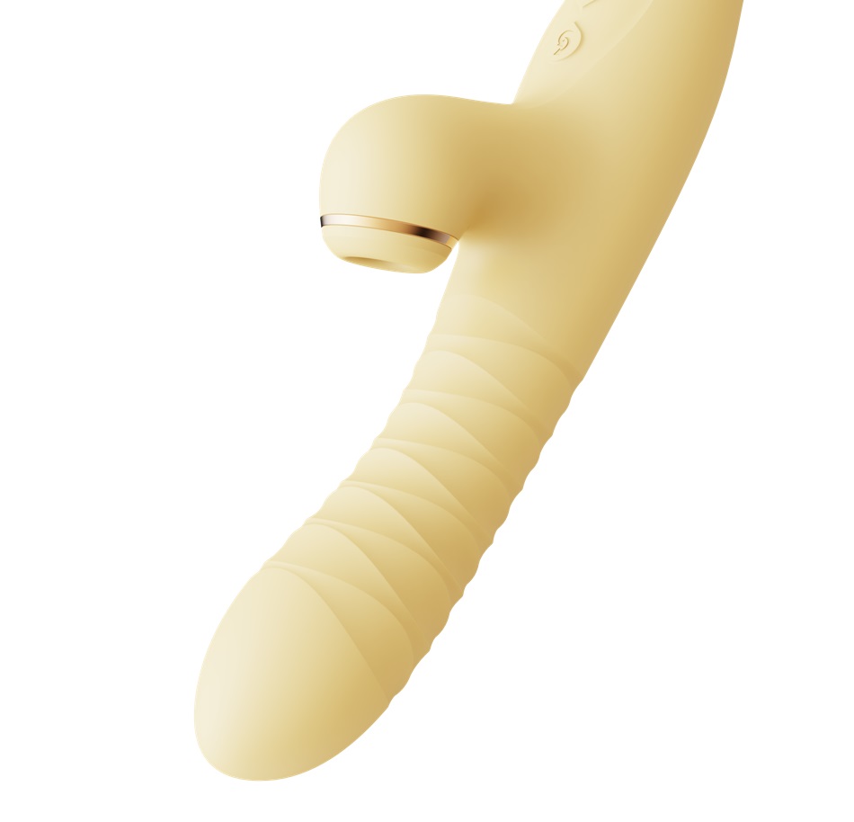 Zalo - Rose Thruster Rabbit Vibrator - Lemon Yellow photo-2