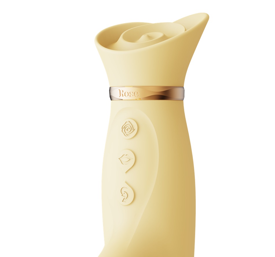 Zalo - Rose Thruster Rabbit Vibrator - Lemon Yellow photo-3