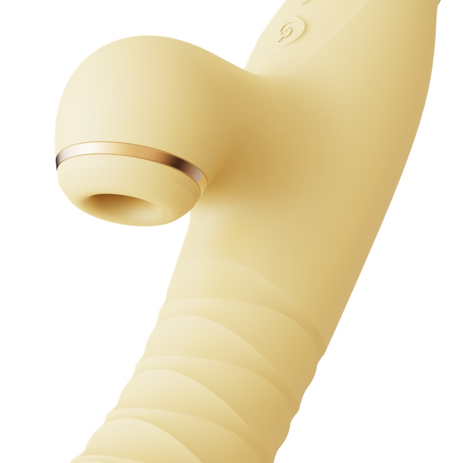 Zalo - Rose Thruster Rabbit Vibrator - Lemon Yellow photo-5