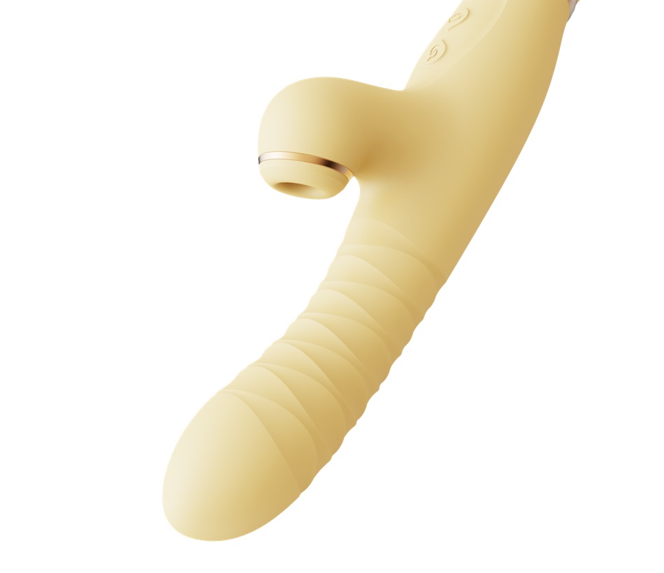 Zalo - Rose Thruster Rabbit Vibrator - Lemon Yellow photo-6