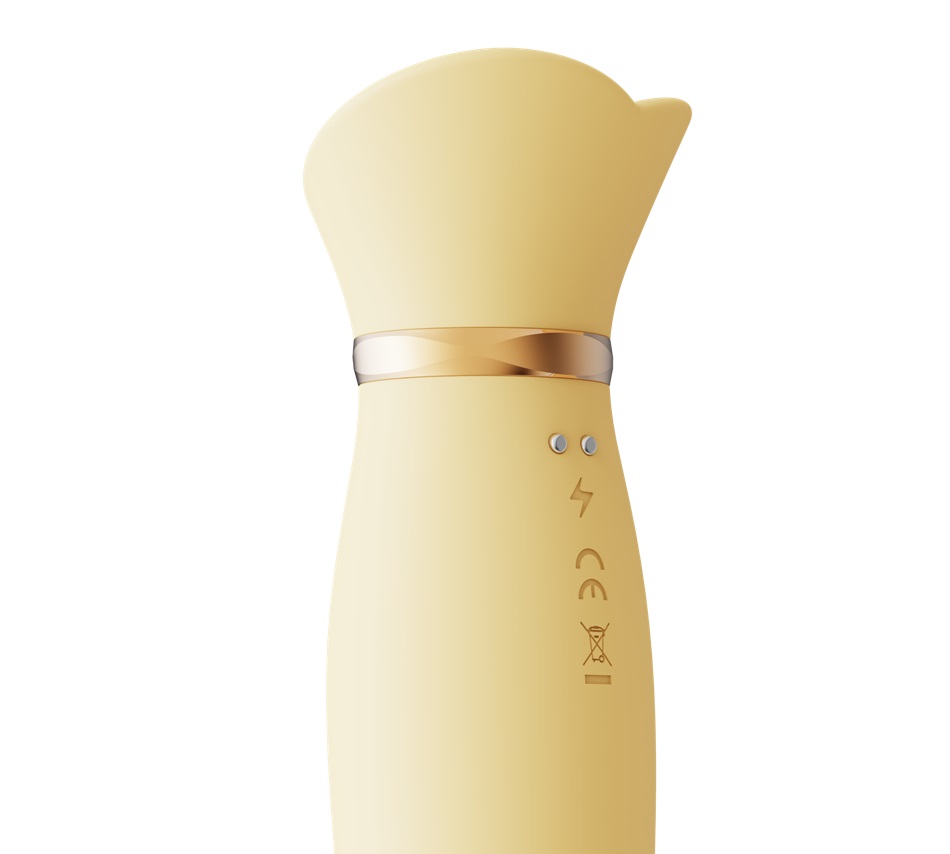 Zalo - Rose Thruster Rabbit Vibrator - Lemon Yellow photo-7