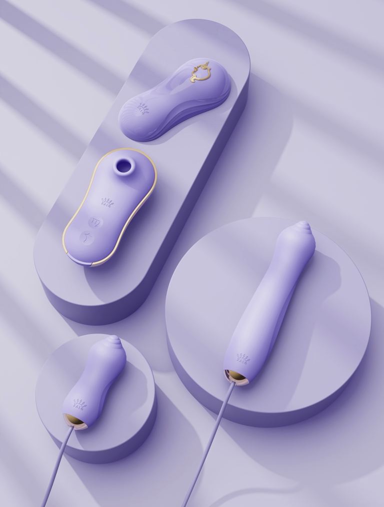 Zalo - Unicorn APP Massager Set - Berry Violet photo-4