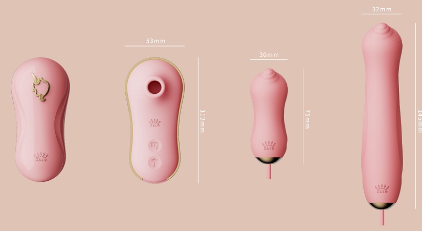 Zalo - Unicorn APP Massager Set - Berry Violet photo-15