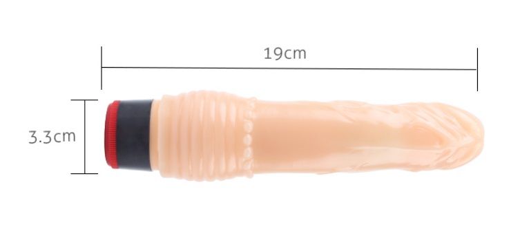 Chisa - 7.6″ Vibe Cock TPE- Flesh photo-10
