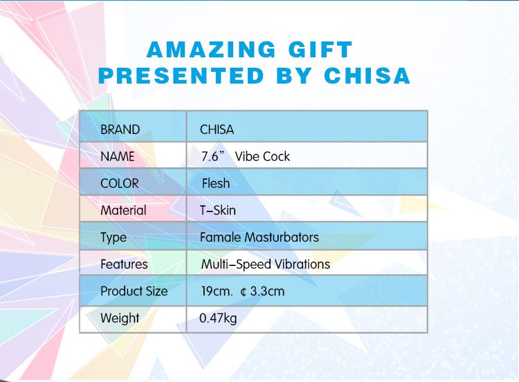 Chisa - 7.6″ Vibe Cock TPE- Flesh photo-11