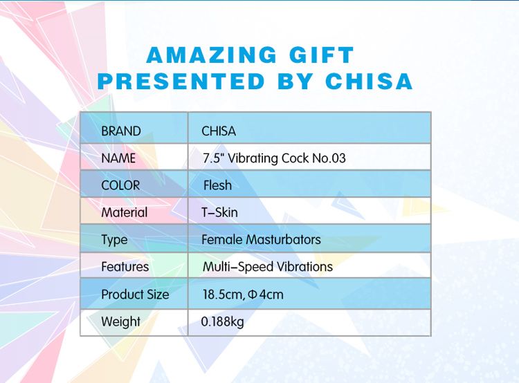 Chisa - 7.5″ Vibrating Cock No.03 TPE photo-10