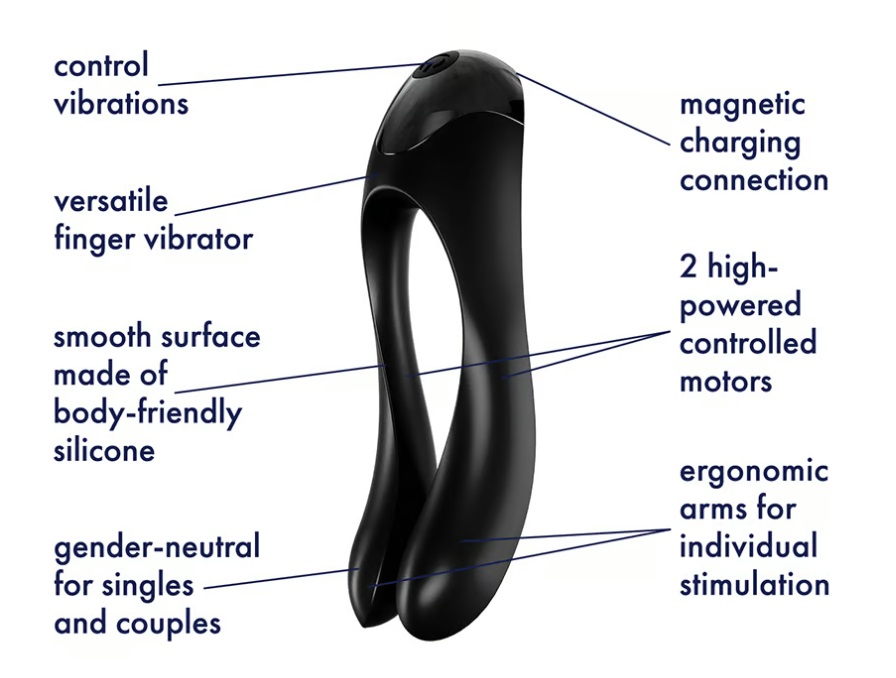 Satisfyer - Candy Cane Vibrator - Black photo-5