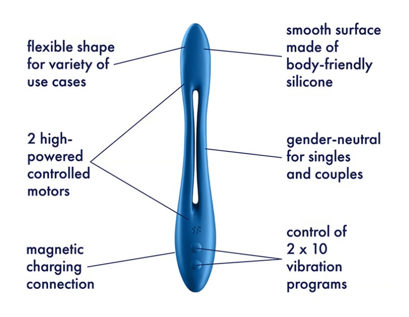 Satisfyer - Elastic Game Vibrator - Dark Blue photo-6