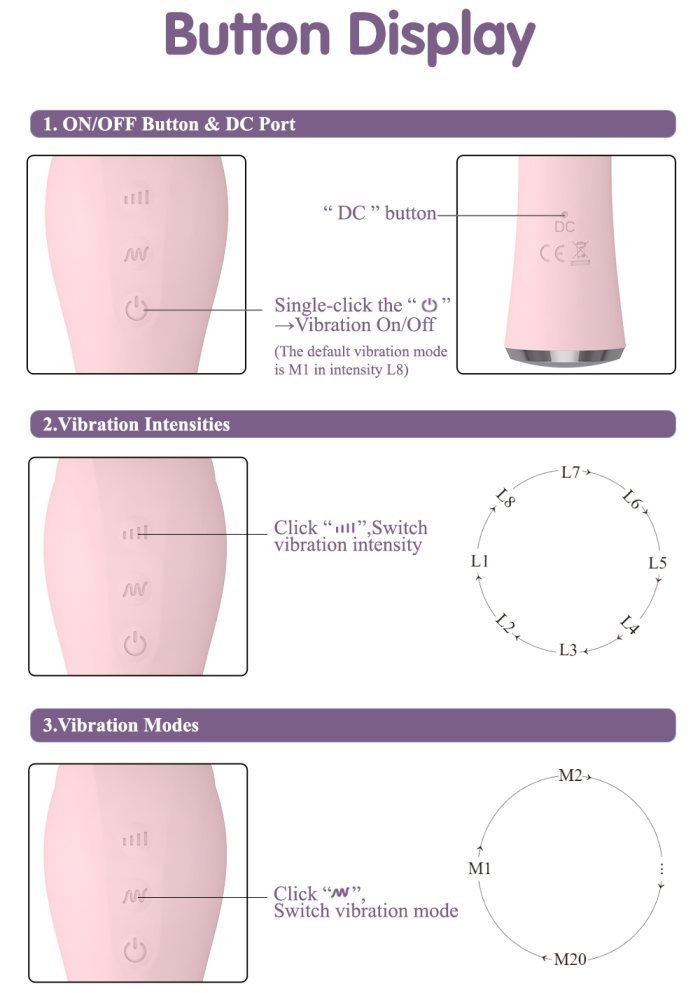 Drywell - Blossom Wand Massager - Pink photo-18