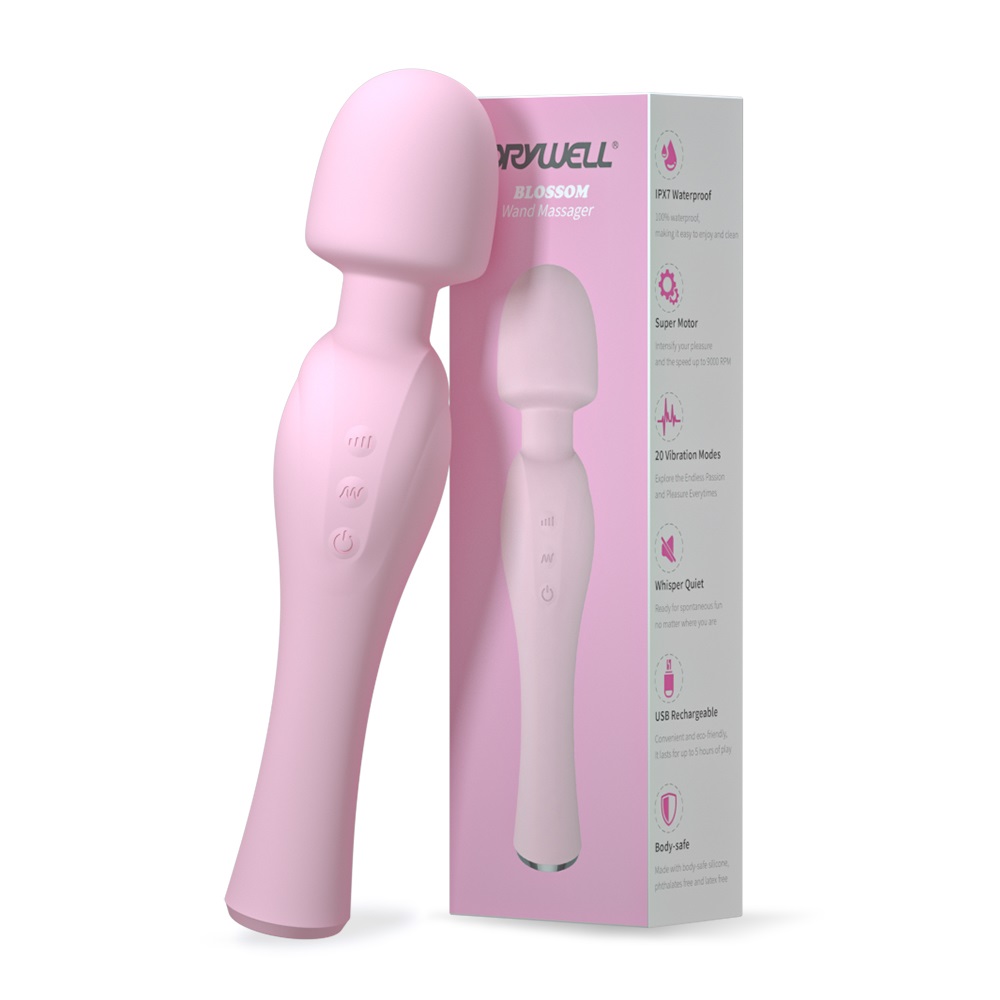 Drywell - Blossom Wand Massager - Pink photo-19