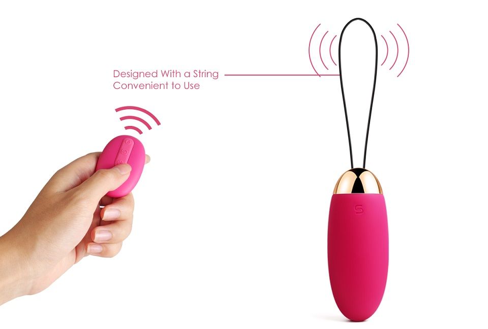 SVAKOM - Elva Remote Control Egg Vibrator - Plum Red photo-9