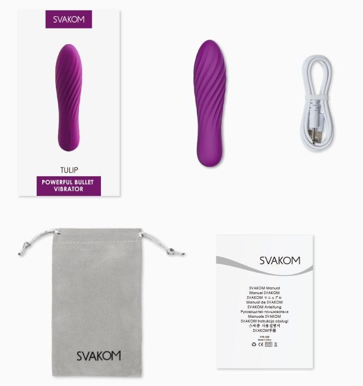 SVAKOM - Tulip Bullet Vibrator - Black photo-5