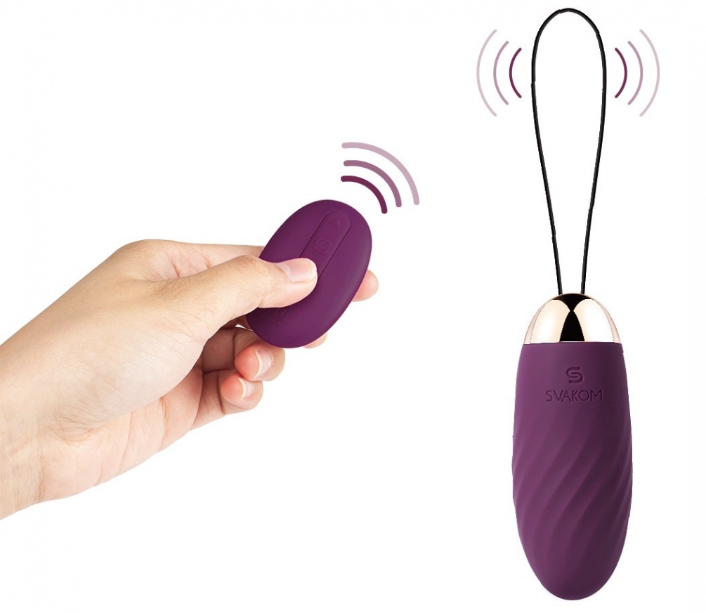 SVAKOM - Elmer Remote Control Egg Vibrator - Violet photo-2