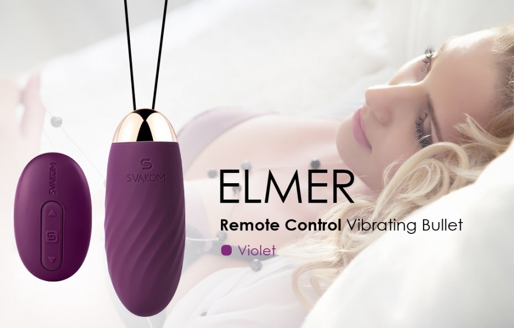 SVAKOM - Elmer Remote Control Egg Vibrator - Violet photo-3