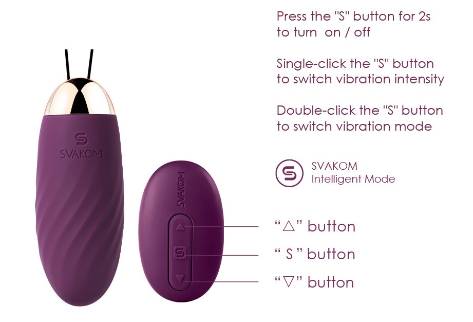 SVAKOM - Elmer Remote Control Egg Vibrator - Violet photo-7