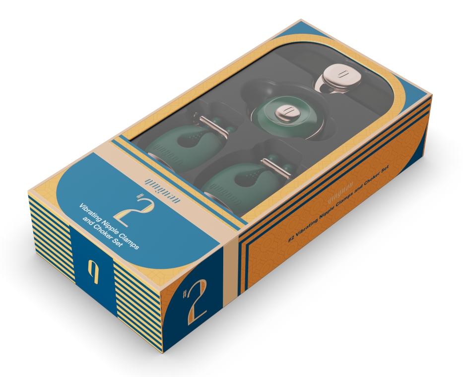 Qingnan - Vibro Nipple Clamps Set #2 - Green photo-9