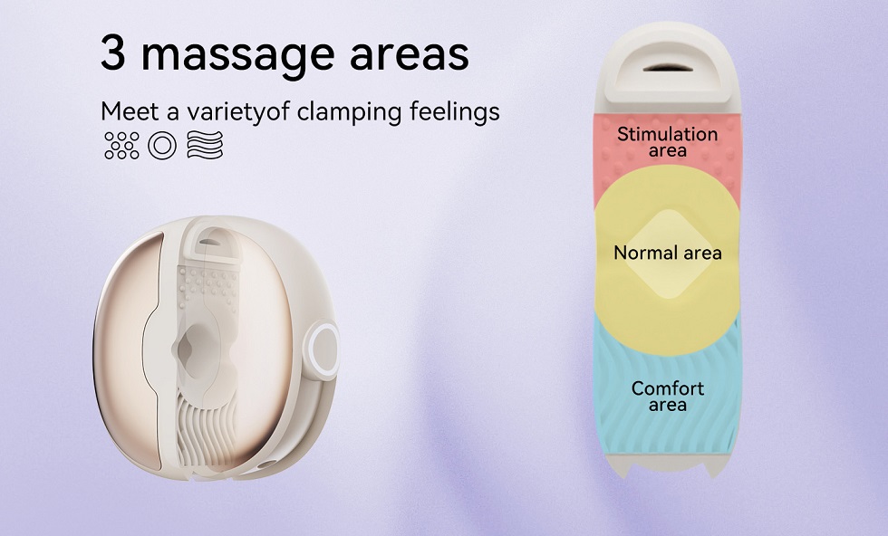 Qingnan - Wireless Vibro Nipple Clamps #3 - Flesh Pink photo-6